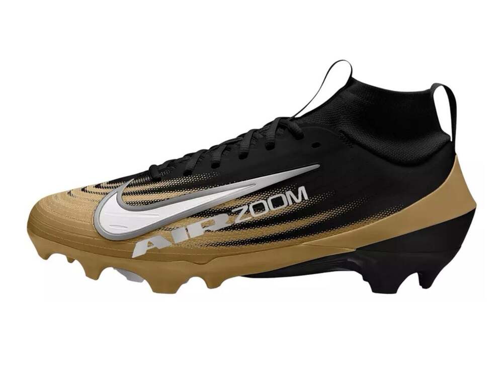 Nike Vapor Pro 1 Football Cleats Men’s 11.5 Black White Gold FB3298-003 NEW